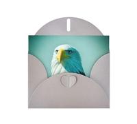 BROLEO Biglietto di auguri grigio con immagine di aquila coraggiosa per Natale, compleanno dei bambini, San Valentino e invito a una festa