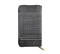 BROLEO Blackboard Math Picture Portafoglio lungo in pelle per ragazze e donne alla moda, durevole, elegante e funzionale, Nero , Taglia unica