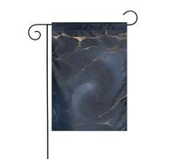 BROLEO blu scuro stampa marmo giardino pennone esterno decorazione cortile fronte-retro 30,5x45,7 cm