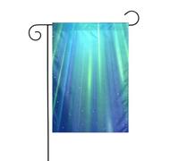 BROLEO Blue Aurora Borealis Stampa Giardino Bandiera Esterna Cortile Decorazione Moda 30,5 x 45,7 cm