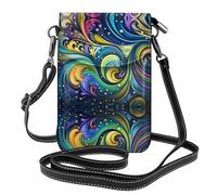 BROLEO Borsa da donna in pelle per cellulare, con motivo magico, multifunzione, morbida, resistente, comoda per l'uso quotidiano e in viaggio, Nero , Taglia unica