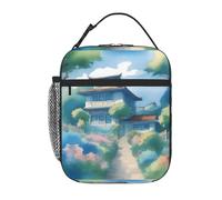 BROLEO Borsa termica portatile per il pranzo, motivo: giardino dei sogni, riutilizzabile, durevole, per uomini e donne