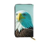 BROLEO Brave Eagle Picture - Portafoglio lungo in pelle per ragazze e donne alla moda, durevole, elegante e funzionale, Nero , Taglia unica