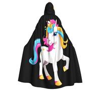 BROLEO Bright Star Unicorno Stampa Halloween Adulto Mantello Con Cappuccio Uomini E Donne Abbigliamento Mantello Gioco di Ruolo