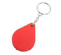 BROLEO BROLEOm4hvgqb6ti-11 - Lente d'ingrandimento tascabile, custodia in plastica resistente 10X per esterni (rossa), portachiavi