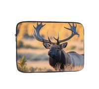 BROLEO Bull Elk Prints, custodia portatile antiurto per laptop da 12 pollici, per uomini e donne, viaggi d'affari, scuola e ufficio, uso quotidiano
