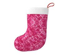 BROLEO Calza decorativa natalizia, tessuto di qualità, decorazione natalizia con cuori rosa
