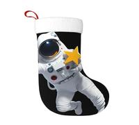 BROLEO Calze decorative natalizie Astronauta che tiene una stella Stampa Utilizzato per attività della comunità, spettacoli teatrali e riunioni di festa