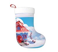 BROLEO Calze decorative natalizie Cottage in the Snow Pattern Utilizzato per attività della comunità, spettacoli teatrali e riunioni di festa