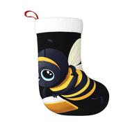 BROLEO Calze decorative natalizie Piccola ape che legge un libro Stampa Utilizzato per attività della comunità, spettacoli teatrali e riunioni di festa