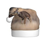 BROLEO Cappello di Natale con cervo dalla coda bianca per adulti per uomini e donne fascia per abbigliamento per occasioni festive