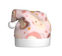 BROLEO Cappello di Natale con motivo riccio rosa per adulti per uomini e donne fascia per abbigliamento per occasioni festive
