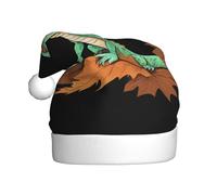 BROLEO Cappello di Natale stampato con lucertola sulle foglie morte per adulti accessorio di qualità morbido, leggero e soffice