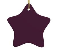 BROLEO Ciondolo a forma di stella in ceramica con motivo viola olio, facile da appendere, molto adatto per decorare alberi di Natale