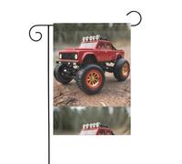 BROLEO Cool auto giocattolo stampa giardino pennone esterno cortile decorazione moda 12x18 pollici