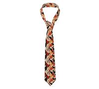 BROLEO Cravatta da uomo con motivo astratto in pelle di mucca, morbida e confortevole, non si deforma, resistente allo sbiadimento, durevole (57 x 3,2,5 cm)