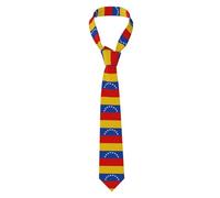 BROLEO Cravatta da uomo con motivo bandiera del Venezuela, morbida e confortevole, non si deforma, resistente allo sbiadimento, durevole (57 x 3,2,5 cm)