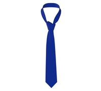 BROLEO Cravatta da uomo con motivo blu reale, morbida e confortevole, non deformabile, resistente allo sbiadimento, durevole (57 x 3,2,5 cm)