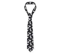 BROLEO Cravatta da uomo con motivo fantasma nero e Halloween, morbida e confortevole, non si deforma, resistente allo sbiadimento, durevole (57 x 3,2,5 cm)