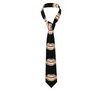 BROLEO Cravatta da uomo con stampa leopardata con motivo labbra morbida e confortevole, non deformabile, resistente allo sbiadimento, durevole (57 x 3,2,5 cm)