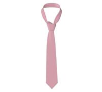 BROLEO Cravatta da uomo in tinta unita con motivo rosa morbida e confortevole, non deformabile, resistente allo sbiadimento, durevole (57 x 3,2,5 cm)