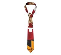 BROLEO Cravatta da uomo vintage in legno con bandiera del Maryland - Morbida, confortevole e resistente, adatta per lavoro, tutti i giorni, lavoro, Nero , Taglia unica