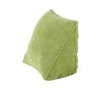 BROLEO Cuscino triangolare, cuscino per la schiena, cuscino triangolare a cuneo da lettura, cuscino per la schiena del divano, con tasca con cerniera, cuscino triangolare a cuneo (verde)