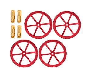 BROLEO Dado di Livellamento a Rotazione, Rotazione Manuale in Alluminio 4 Pezzi per Stampante 3D per Computer