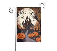 BROLEO Decorazione gotica Happy Halloween stampa quattro stagioni bandiera giardino cortile 30,5 x 45,7 cm