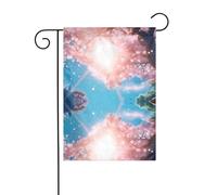 BROLEO Decorazione per cortile con bandiera del sole sotto gli alberi stampa quattro stagioni 30,5 x 45,7 cm