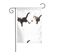 BROLEO Decorazione per cortile con gattini giocosi con stampa di quattro stagioni, 30,5 x 45,7 cm