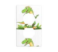 BROLEO Dinosauro che calpesta l'erba che stampa il doppio pannello di parete dell'incavo decorativo per aree residenziali e commerciali 11,4 x 7 cm
