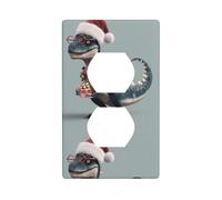 BROLEO Dinosauro di Natale che stampa il doppio pannello di parete dell'incavo decorativo per le aree residenziali e commerciali 4.5x2.7 pollici