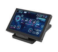 BROLEO Display secondario per mini PC, editor di temi visivi, alimentatore con porta micro USB, monitor della temperatura del computer da 5 pollici per PC ARGB, BROLEObg49whmz1v