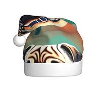 BROLEO Divertente cappello di Natale stampato con cane carlino felice per adulti accessorio di qualità morbido, leggero e soffice