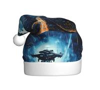 BROLEO Droni nel cielo stellato Cappello di Natale stampato per adulti accessorio di qualità morbido, leggero e soffice