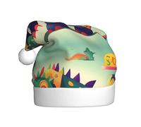 BROLEO Elegante cappello di Natale con dinosauri stampato alfabeti per adulti accessorio di qualità morbido, leggero e soffice