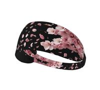BROLEO Fascia elastica estiva con stampa di petali che volano in tutto il cielo per le donne a prova di sudore