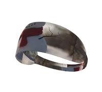 BROLEO Fascia elastica estiva da donna a prova di sudore con stampa Little Snowman in the Forest