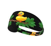 BROLEO Fascia elastica estiva da donna con stampa di anatra giocattolo su un ramo di albero
