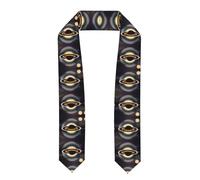 BROLEO Fascia in raso appiattito con stampa di Saturno, scialle di laurea, stola da 182,9 cm, regalo per lei/lui, Appiattito, Taglia unica