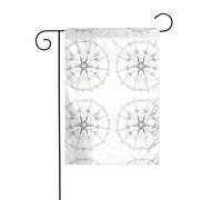 BROLEO Fiocco di neve in cristallo di ghiaccio stampa aureola bandiera giardino decorazione cortile esterno moda 30,5 x 45,7 cm