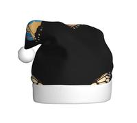 BROLEO Fiori blu su ali di farfalla modello cappello di Natale per adulti per uomini e donne abbigliamento fascia per occasioni festive