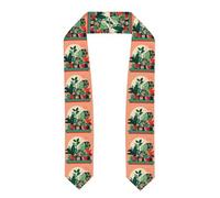 BROLEO Flattened Satin Honor Sash Indoor vaso piante verdi stampa laurea scialle laurea 182,9 cm, regalo di laurea per lei/lui, Appiattito, Taglia unica