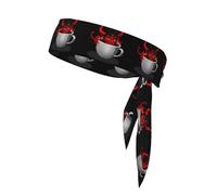 BROLEO Foulard sportivo con stampa del diavolo nella coppa, assorbe il sudore e traspirante, fascia per capelli con movimento, fazzoletto su entrambi i lati