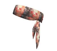 BROLEO Foulard sportivo con stampa di tre cuori, assorbe il sudore e traspirante, fascia per capelli con movimento, fazzoletto su entrambi i