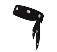 BROLEO Foulard sportivo con stampa salvadanaio, assorbe il sudore e traspirante, fascia per capelli con movimento, fazzoletto su entrambi i lati