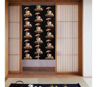 BROLEO Funghi sotto l'albero dei funghi stampa tenda per porta divisorio splicing protezione della privacy adatta per cucina, bagno, stanza 86,4 x 142,2 cm