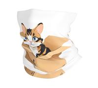 BROLEO Gatto randagio in una scatola di cartone stampa Foulard sportivo multifunzionale all'aperto traspirante assorbe il sudore adatto uomini e donne