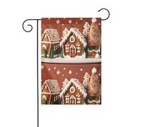 BROLEO Gingerbread House Printing Garden pennone esterno cortile decorazione moda 30,5 x 45,7 cm